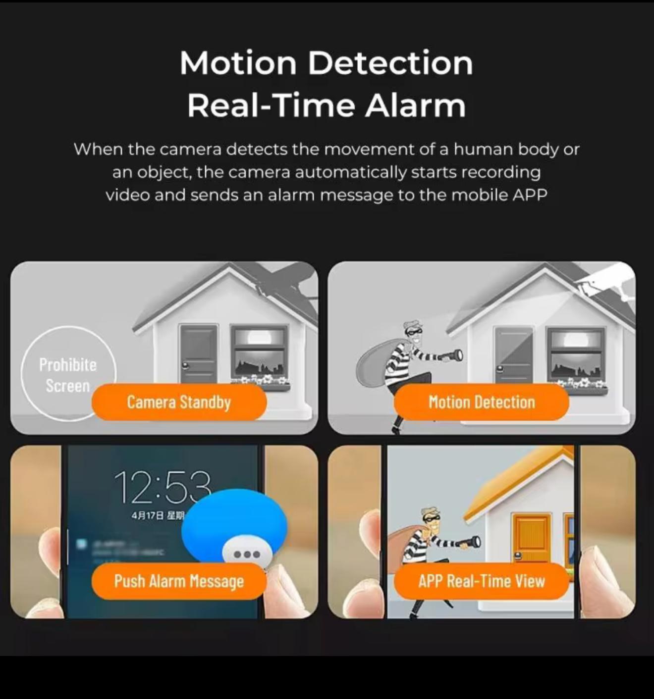 Smart home video doorbell 180 fish eye lens