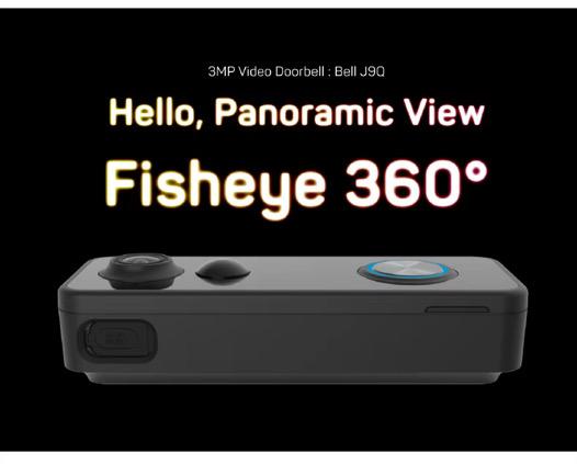 Smart home video doorbell 360 fish eye lens